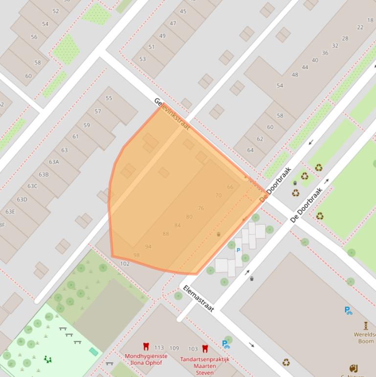 Kaart van postcodegebied 2151AN.