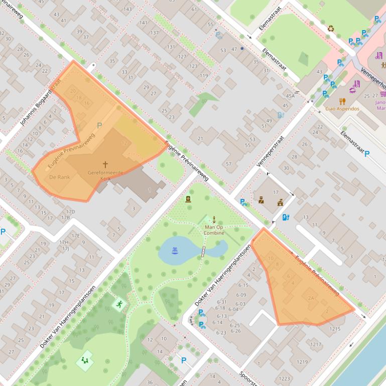 Kaart van postcodegebied 2151BE.