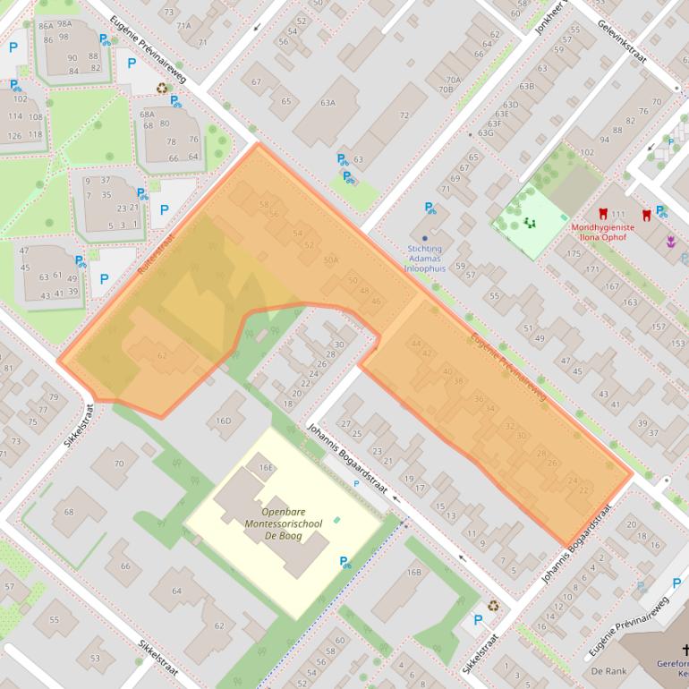 Kaart van postcodegebied 2151BG.