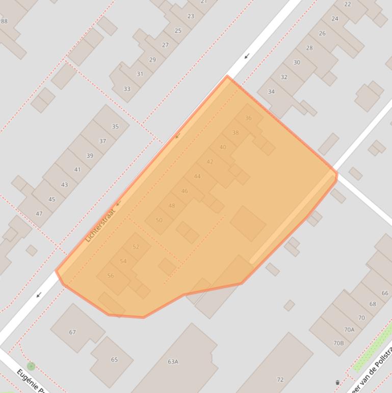 Kaart van postcodegebied 2151BV.