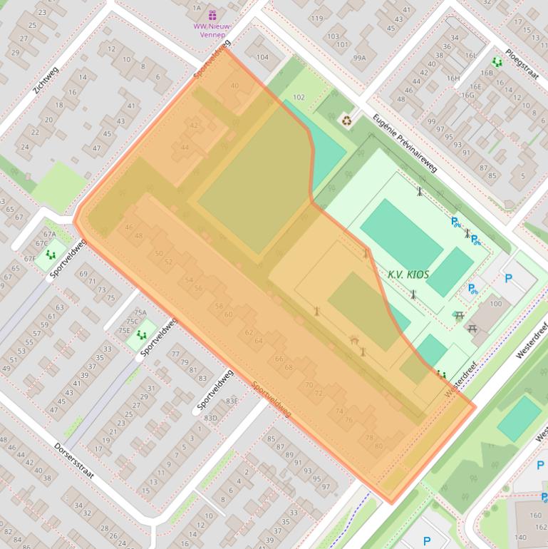 Kaart van postcodegebied 2151CD.