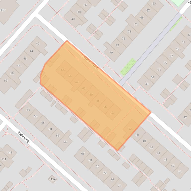 Kaart van postcodegebied 2151CJ.