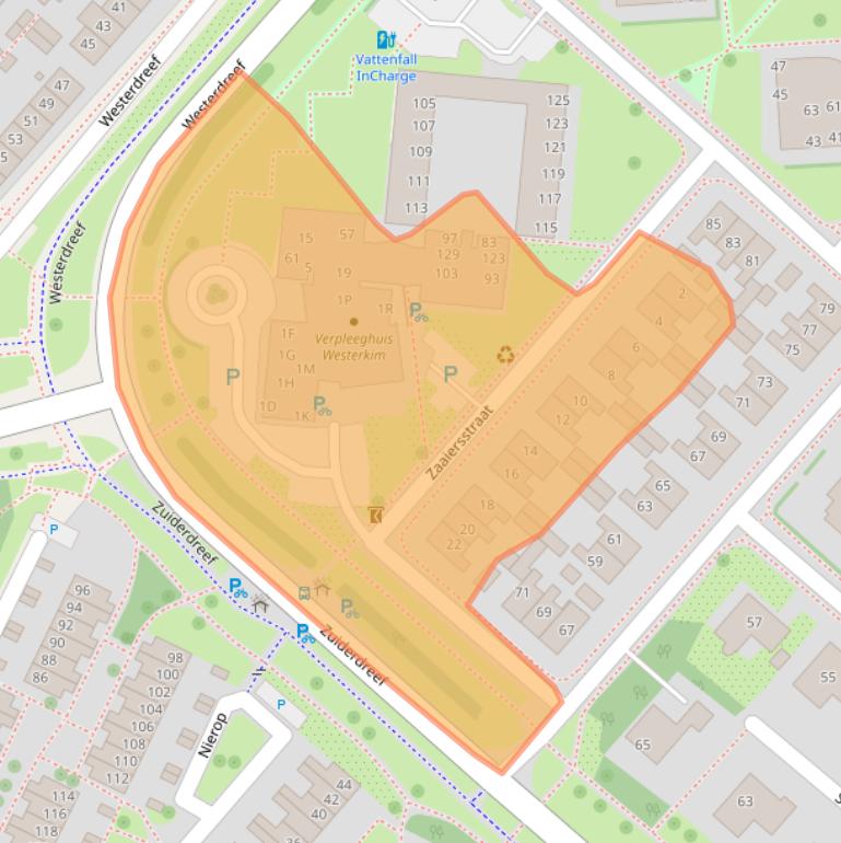 Kaart van postcodegebied 2151CK.