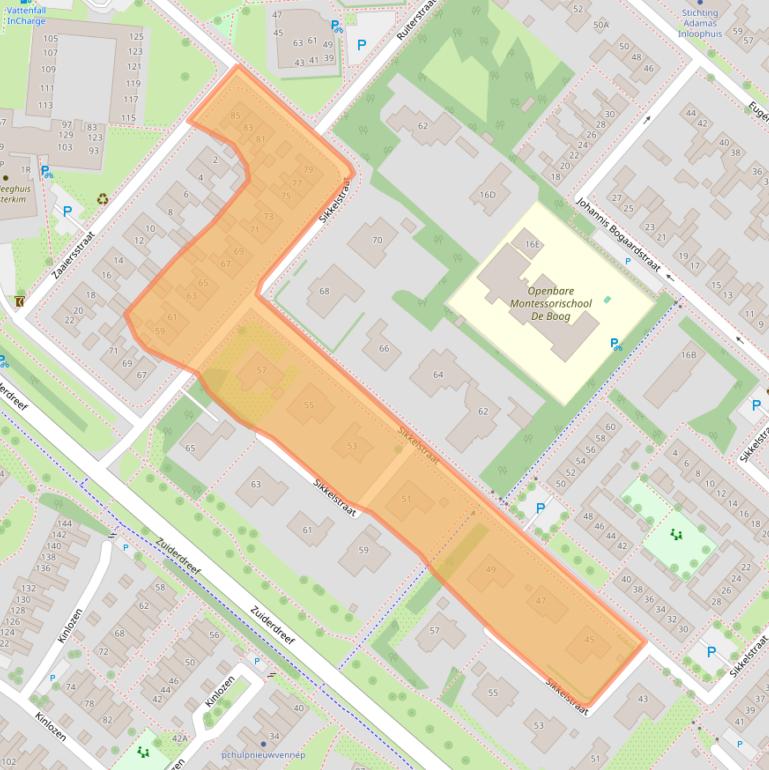 Kaart van postcodegebied 2151CP.