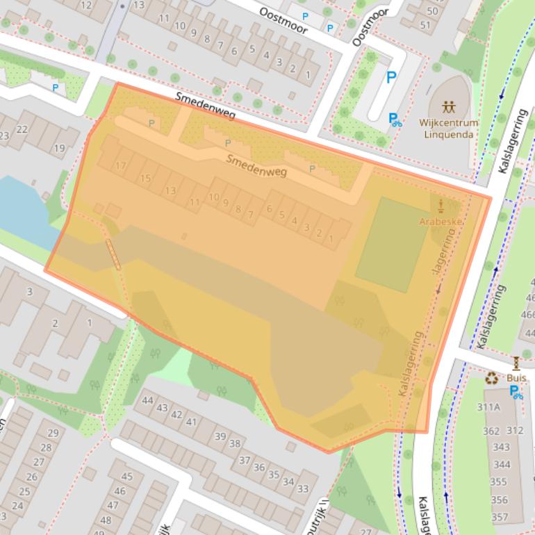 Kaart van postcodegebied 2151DA.