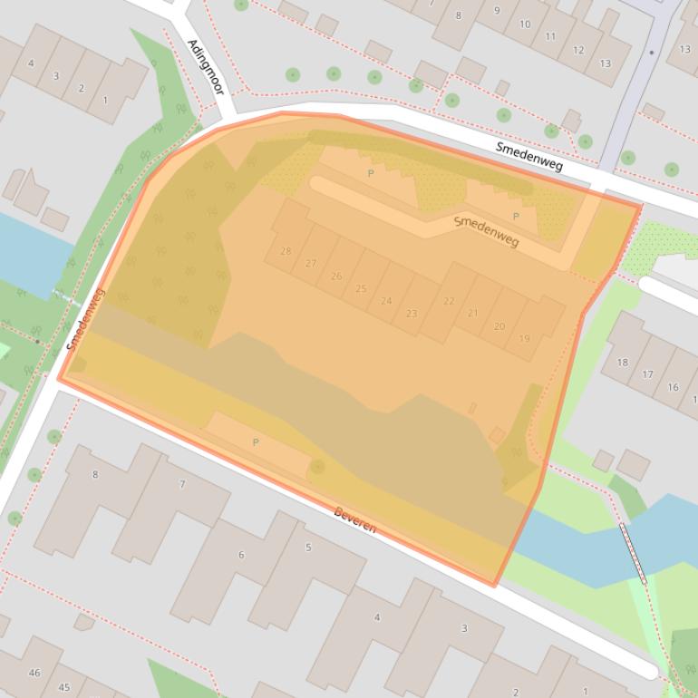 Kaart van postcodegebied 2151DB.