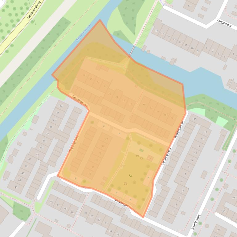Kaart van postcodegebied 2151DK.
