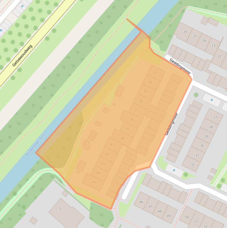 Kaart van postcodegebied 2151DL.