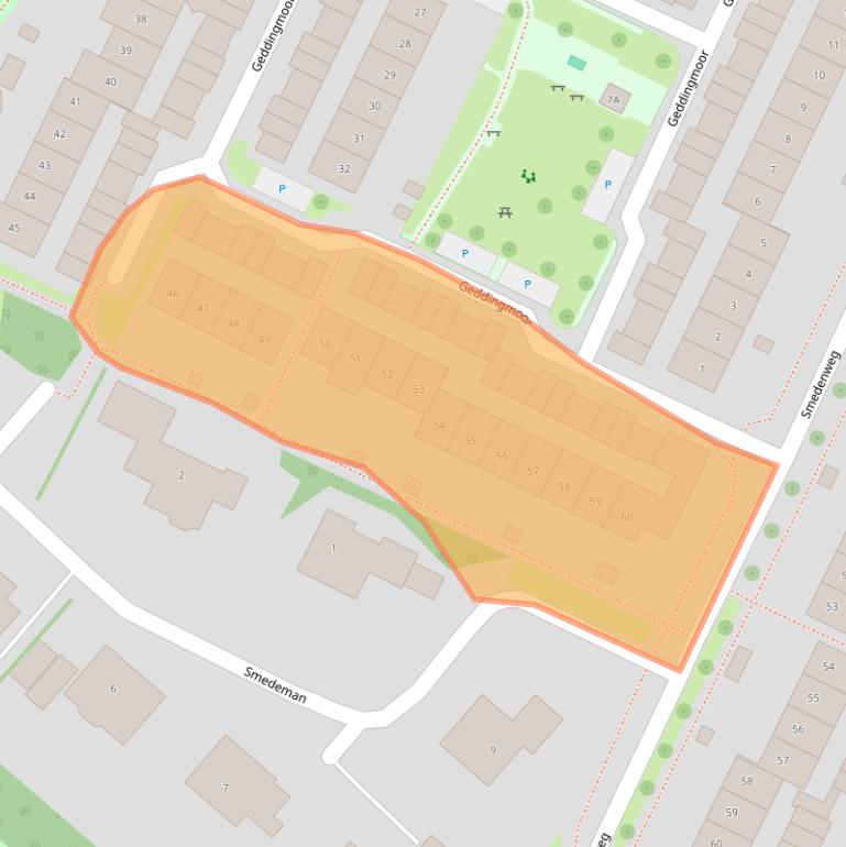 Kaart van postcodegebied 2151DM.