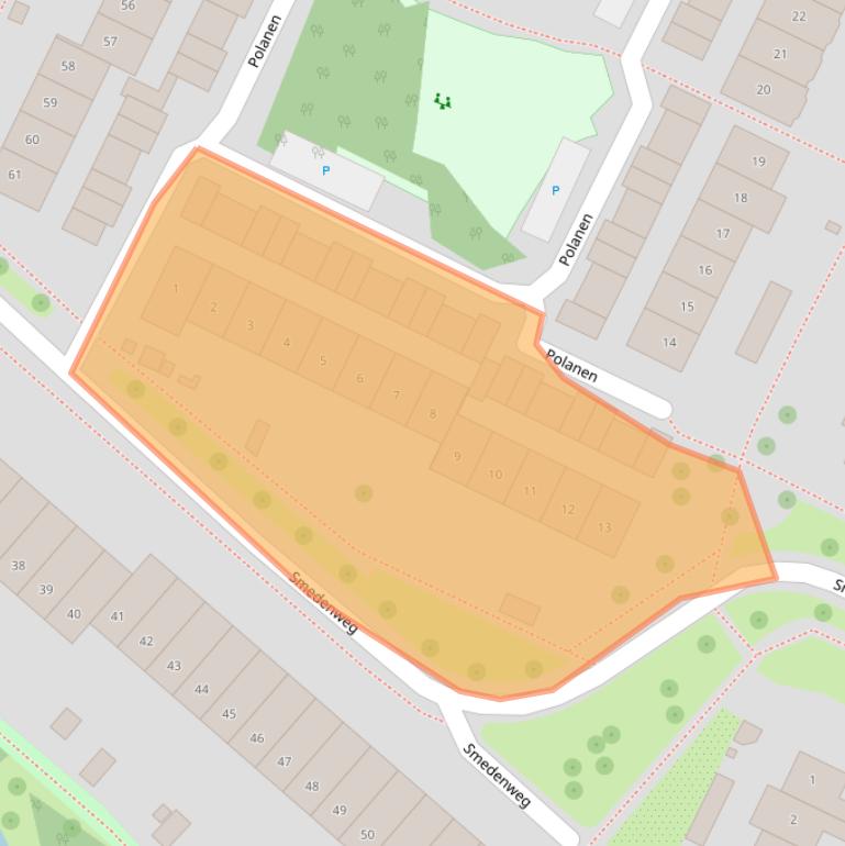 Kaart van postcodegebied 2151DP.