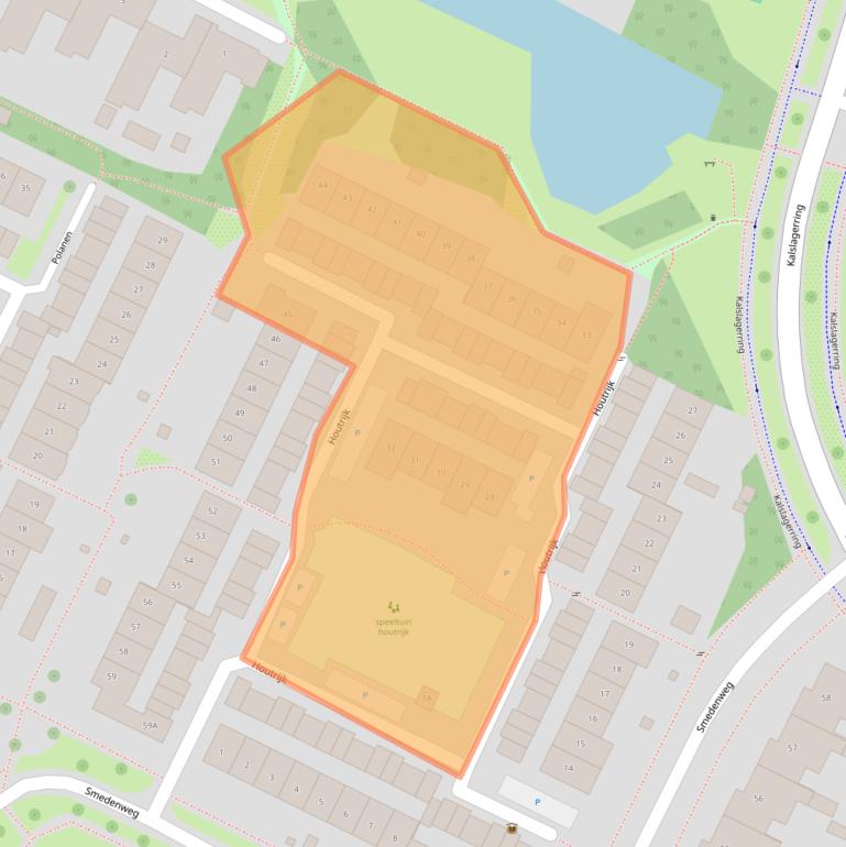 Kaart van postcodegebied 2151DX.