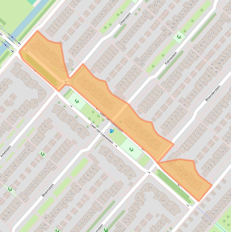 Kaart van postcodegebied 2151EB.