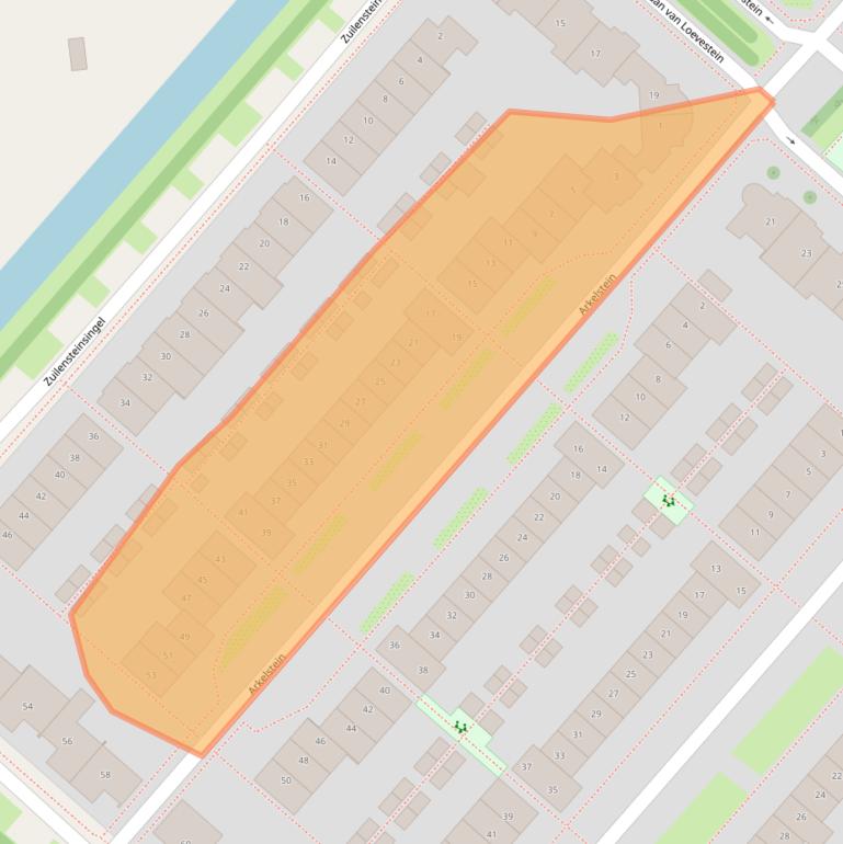 Kaart van postcodegebied 2151EG.