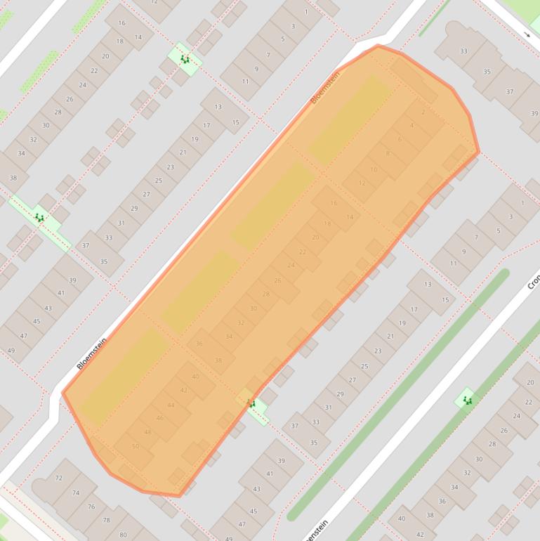 Kaart van postcodegebied 2151EK.