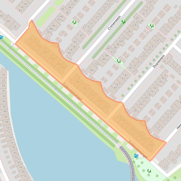 Kaart van postcodegebied 2151EL.