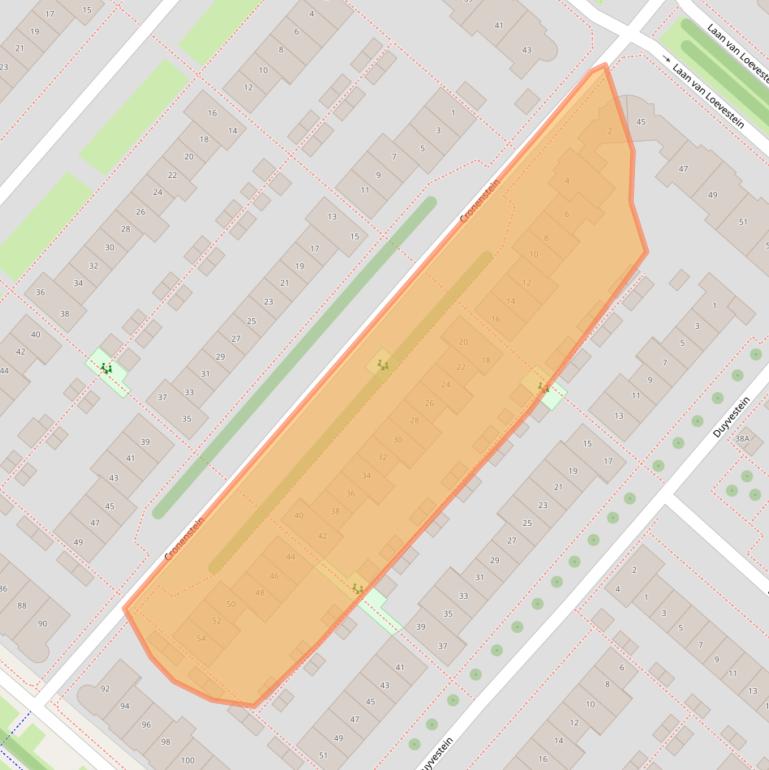 Kaart van postcodegebied 2151EN.