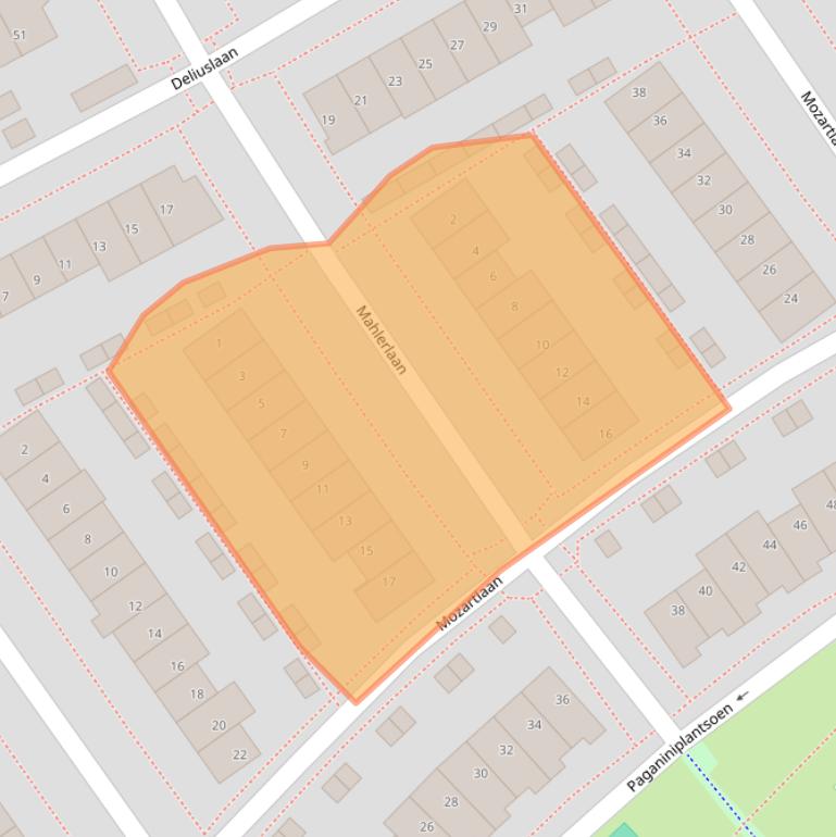 Kaart van postcodegebied 2151GK.