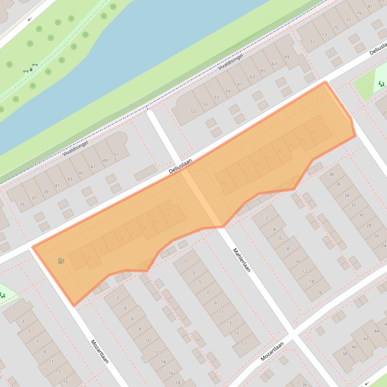 Kaart van postcodegebied 2151GL.