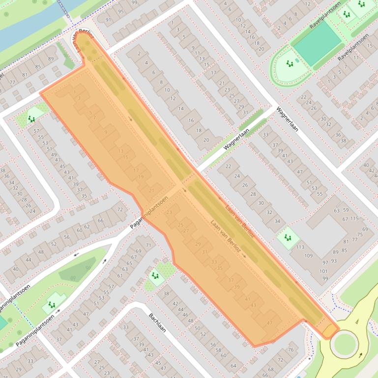 Kaart van postcodegebied 2151GN.