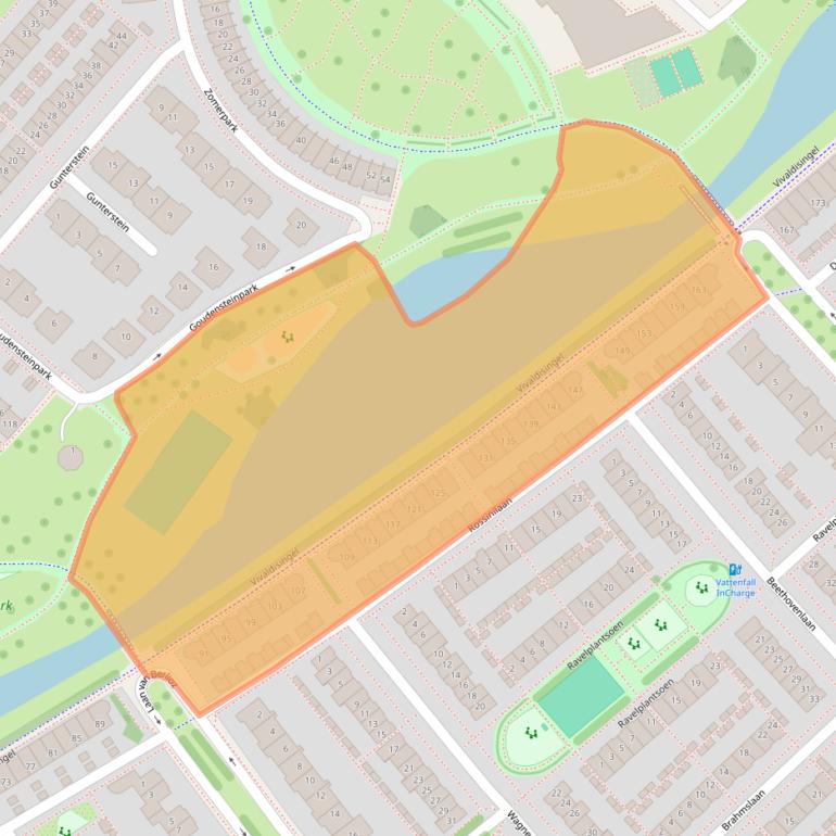 Kaart van postcodegebied 2151GP.