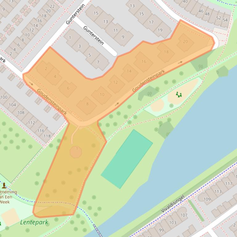 Kaart van postcodegebied 2151HC.