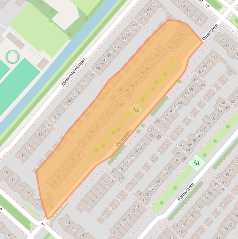 Kaart van postcodegebied 2151HP.