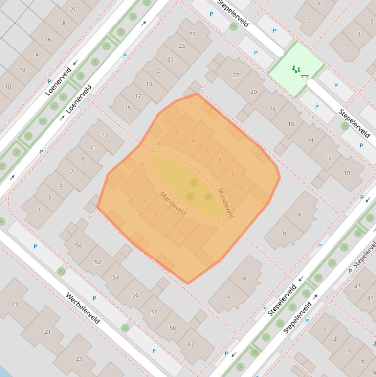 Kaart van postcodegebied 2151JD.