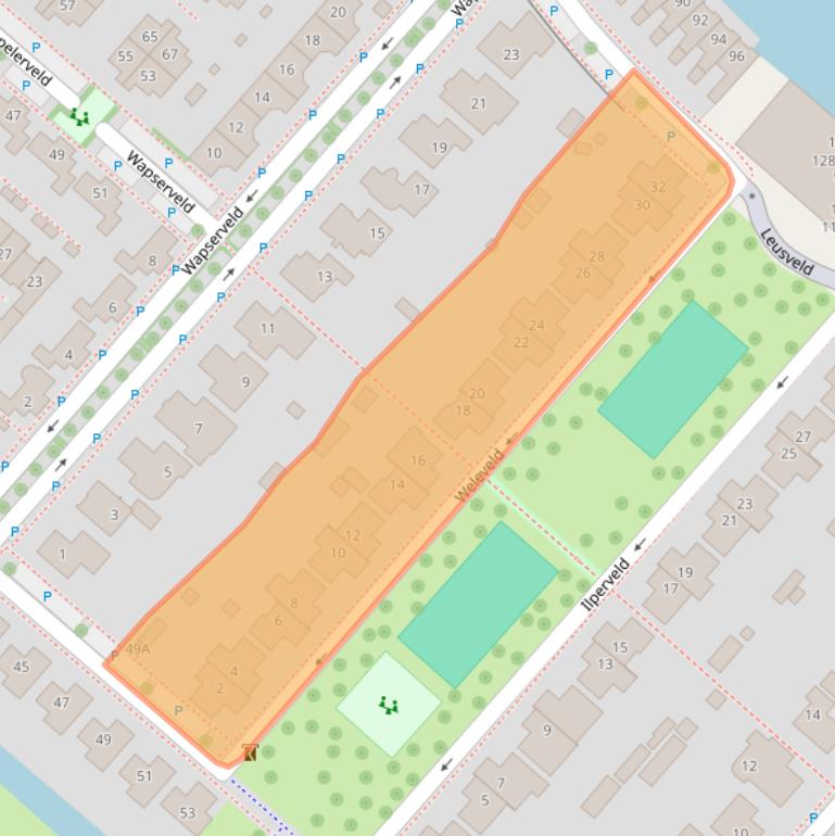 Kaart van postcodegebied 2151JR.