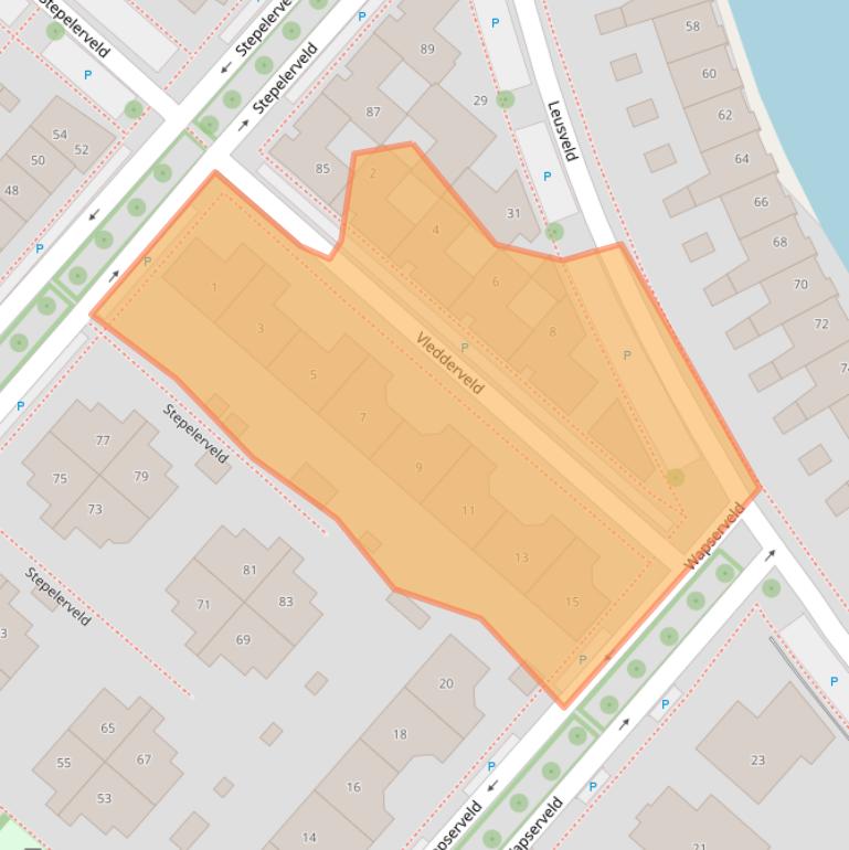 Kaart van postcodegebied 2151JS.