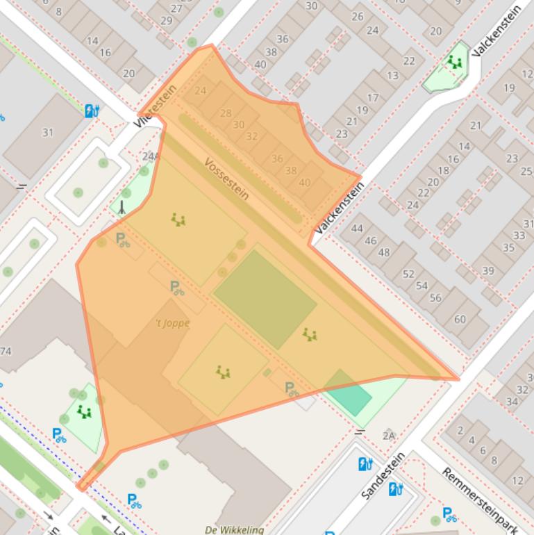 Kaart van postcodegebied 2151KK.