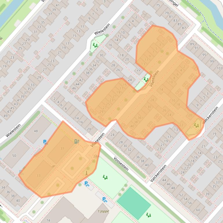 Kaart van postcodegebied 2151KL.