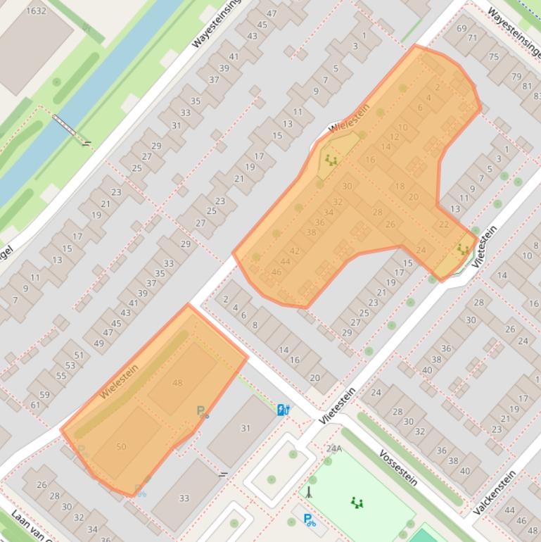 Kaart van postcodegebied 2151KN.