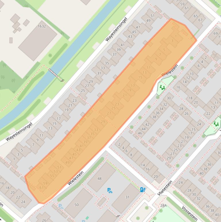 Kaart van postcodegebied 2151KP.