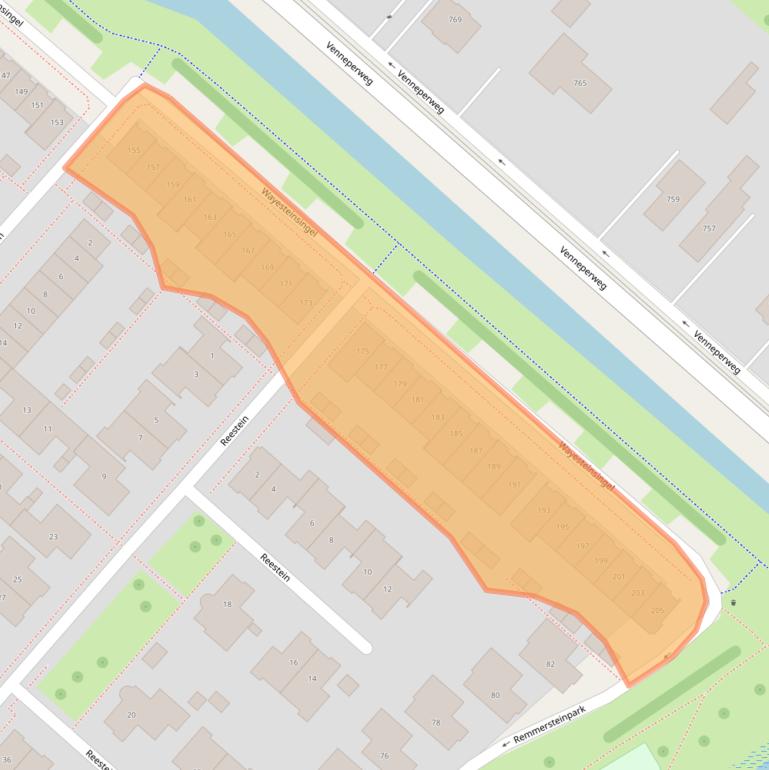 Kaart van postcodegebied 2151KV.