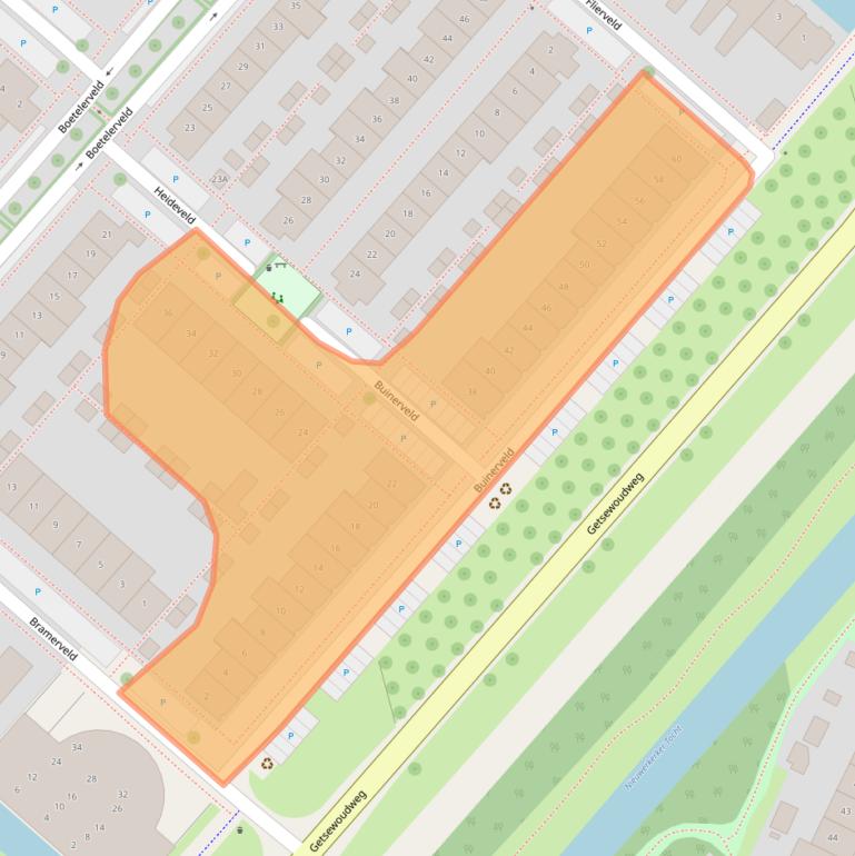 Kaart van postcodegebied 2151LD.