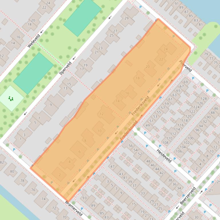 Kaart van postcodegebied 2151LS.