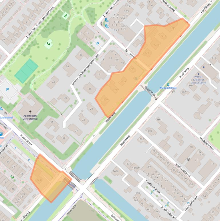 Kaart van postcodegebied 2151MH.