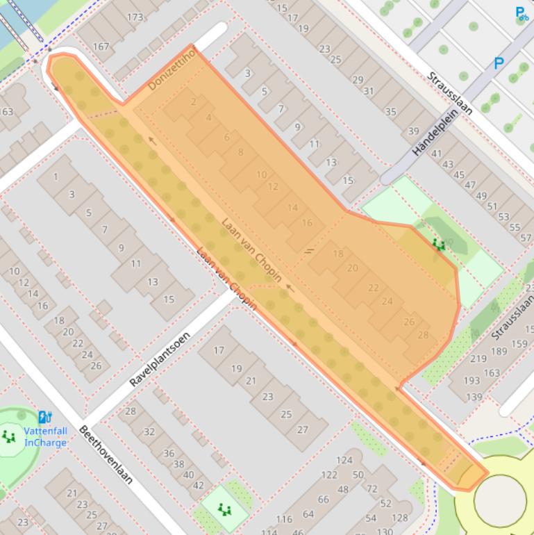 Kaart van postcodegebied 2151NC.