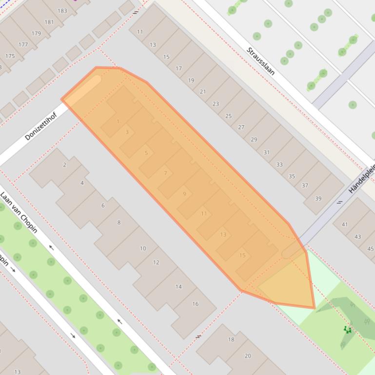 Kaart van postcodegebied 2151ND.