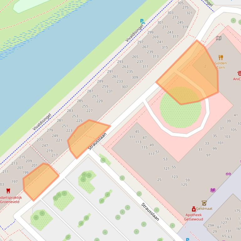 Kaart van postcodegebied 2151NG.