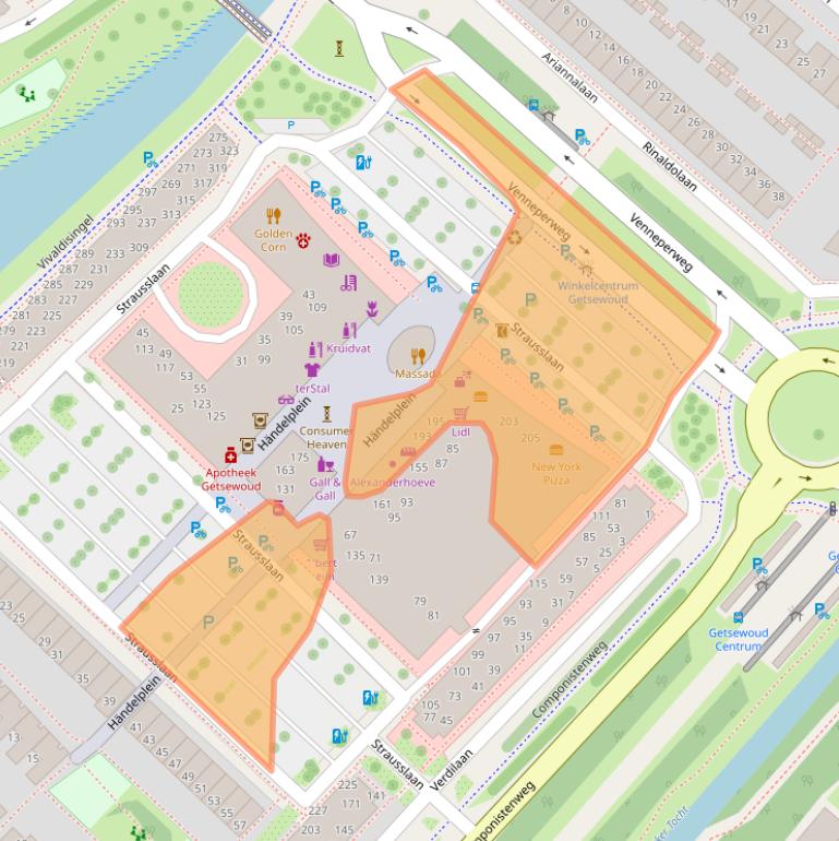 Kaart van postcodegebied 2151NN.