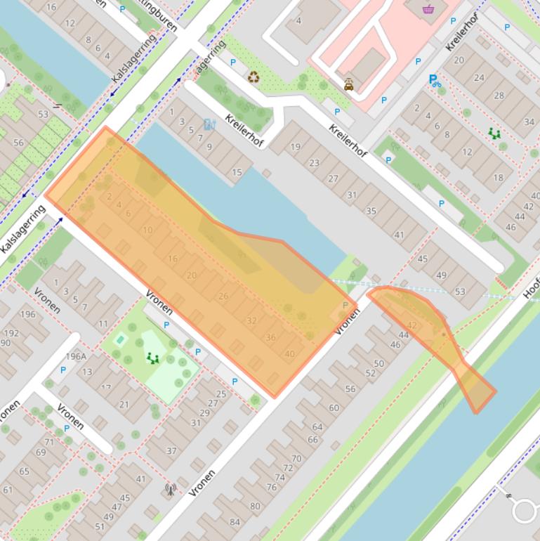 Kaart van postcodegebied 2151PC.