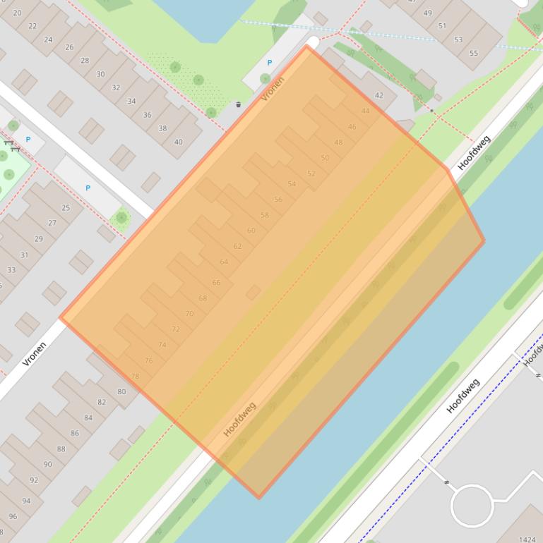 Kaart van postcodegebied 2151PD.