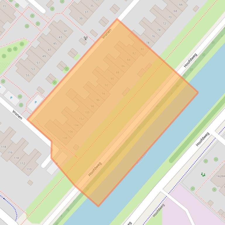 Kaart van postcodegebied 2151PE.