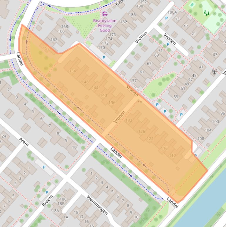 Kaart van postcodegebied 2151PG.