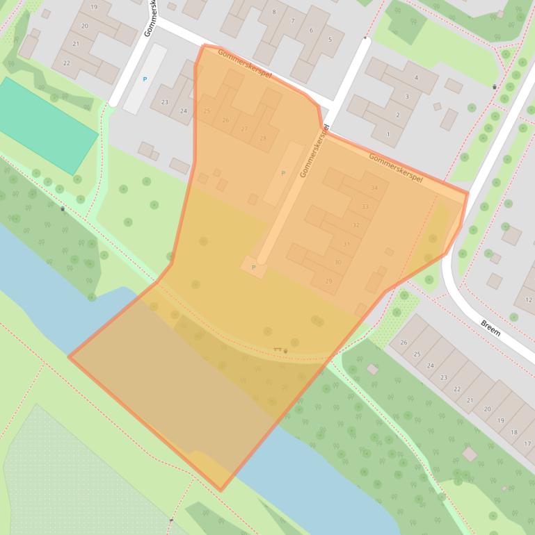 Kaart van postcodegebied 2151RB.