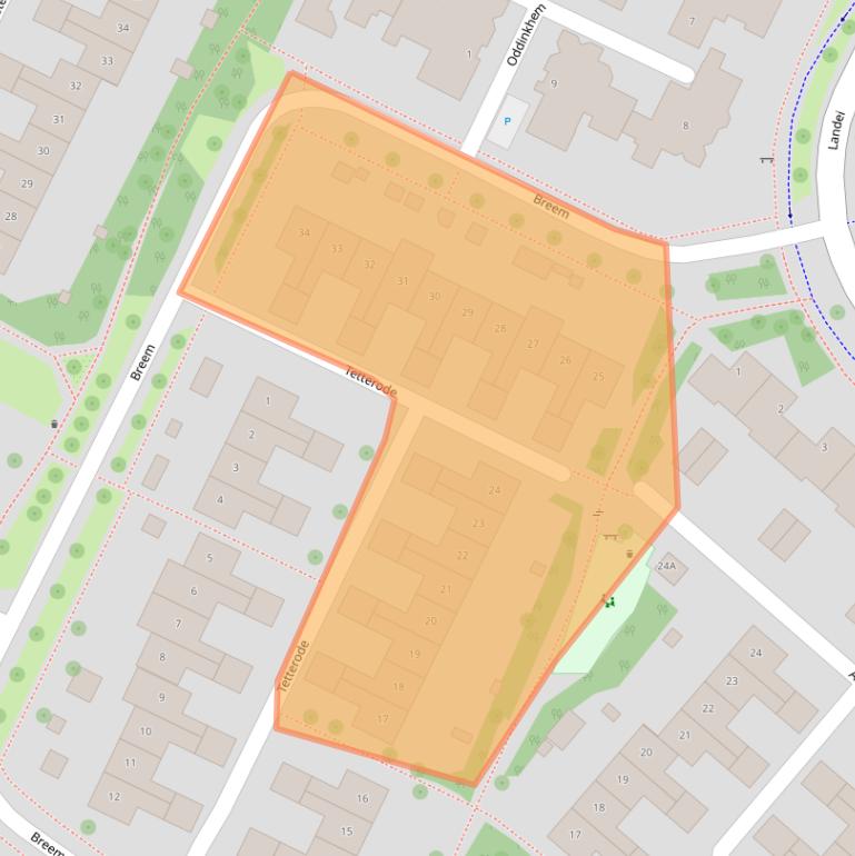 Kaart van postcodegebied 2151RD.
