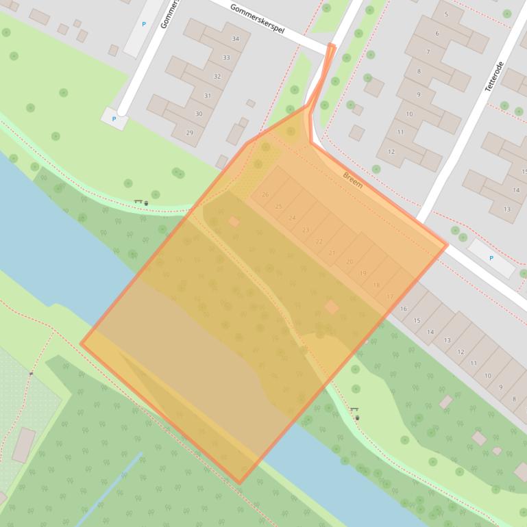 Kaart van postcodegebied 2151RJ.