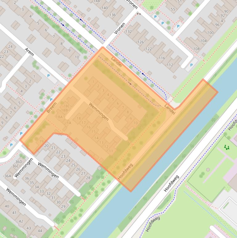 Kaart van postcodegebied 2151RK.