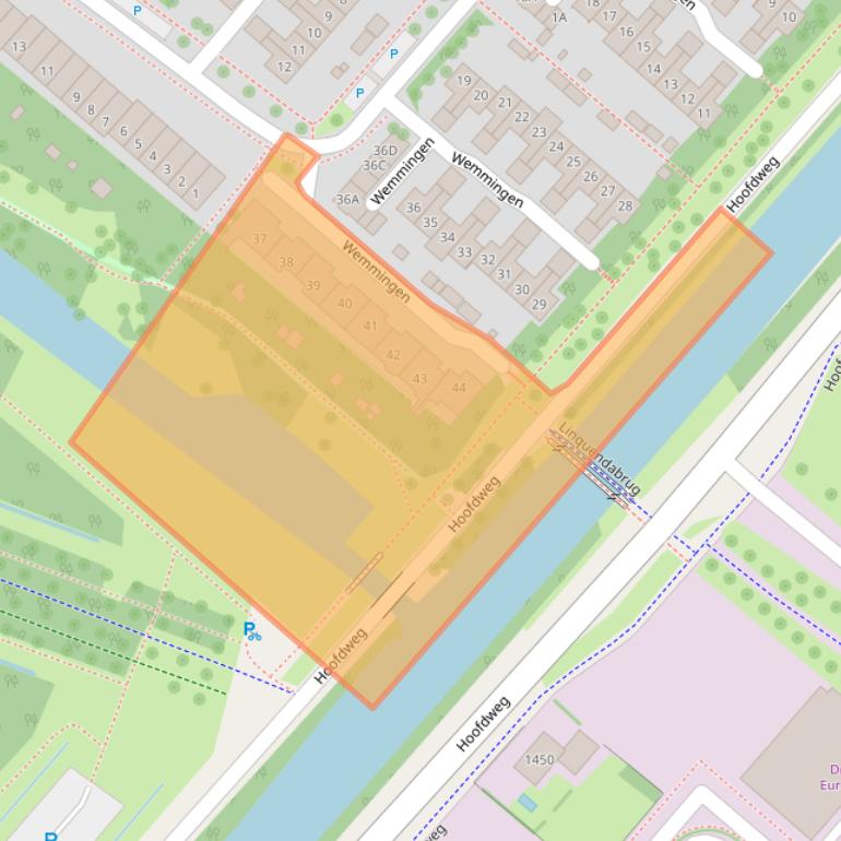 Kaart van postcodegebied 2151RM.
